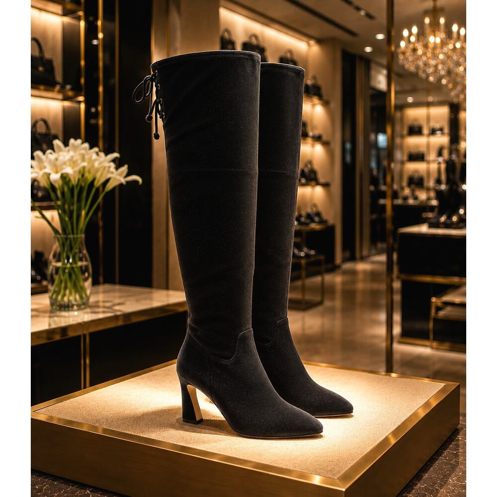 Vince Camuto Taplana Over The Knee Boot Black size 8 Wide Calf